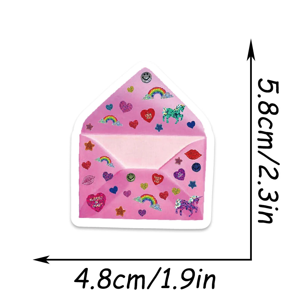 58pcs Y2K Steam Wave Sticker Fashion Funny Decal For Diary Fridge Wallet Scrapbook Guitar Backpack Decoration Sticker