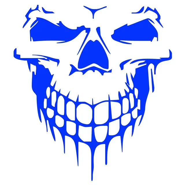 1Pcs Skull Head Car Stickers and Decals Reflective Vinyl Car Styling Auto Engine Hood Door Window Car