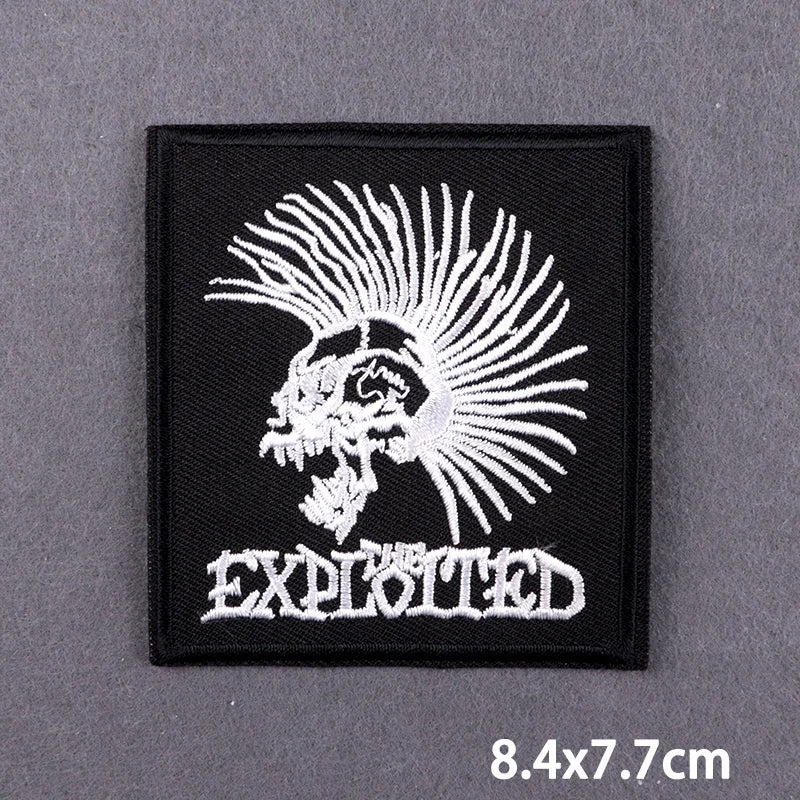 The Death Embroidery Iron On Patches For Clothing DIY Applique Patches On Clothes Skull Badges on backpack Jakcet