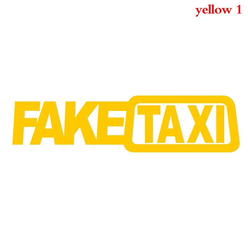Universal FAKE TAXI Car Sticker Decal Emblem Self Adhesive Vinyl Car Decal Funny Auto Stickers Car Interior Accessories