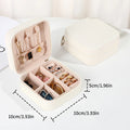 Portable Mini Jewelry Storage Box Travel Organizer Jewelry Case Leather Storage Earrings Necklace Ring Jewelry Organizer Display