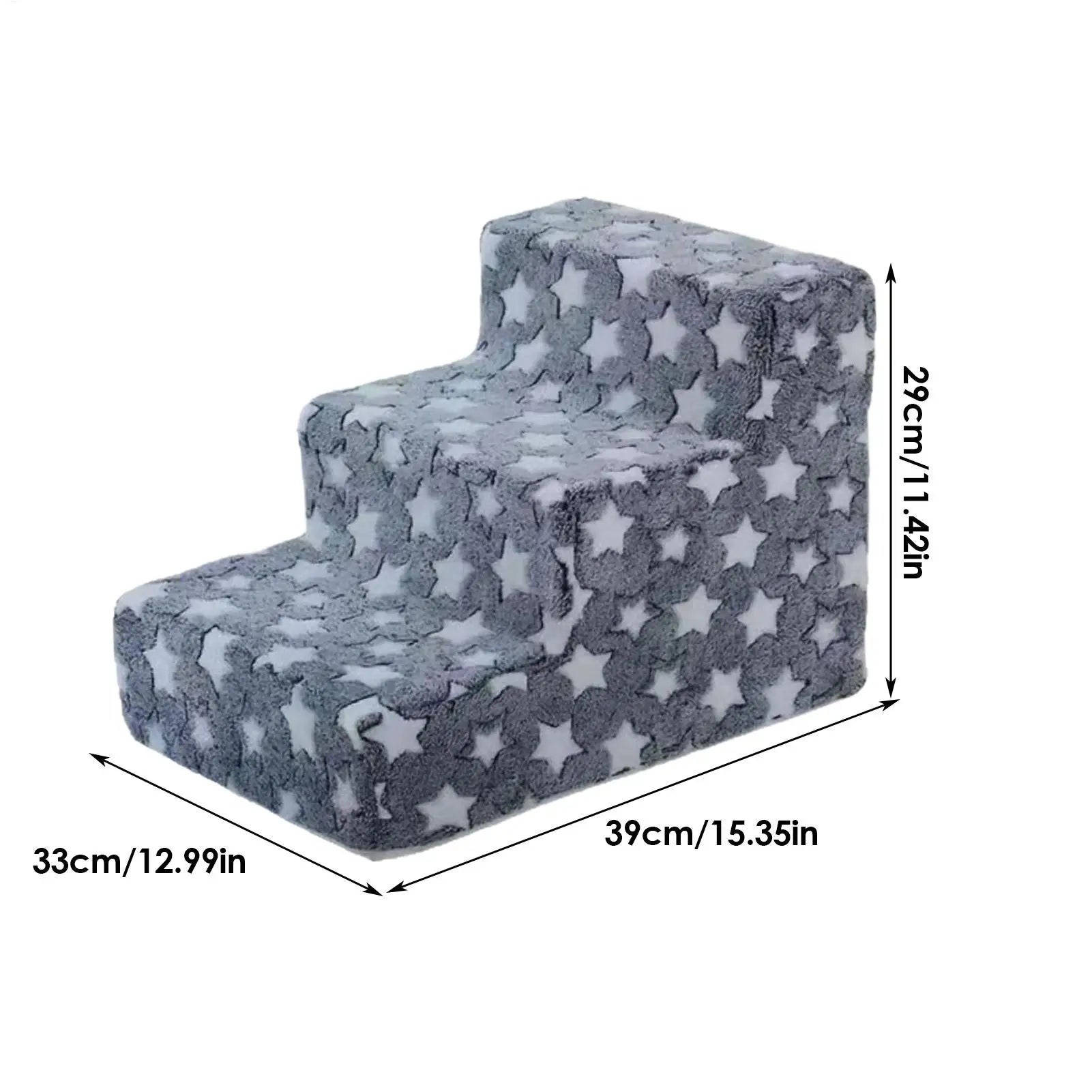 Dog Steps for Bed 3 Steps Non-Slip Cat Stairs Ramp for Couch Non-Slip Removable Cat Ladder Balanced Climbing Pet Ramp for Sofa