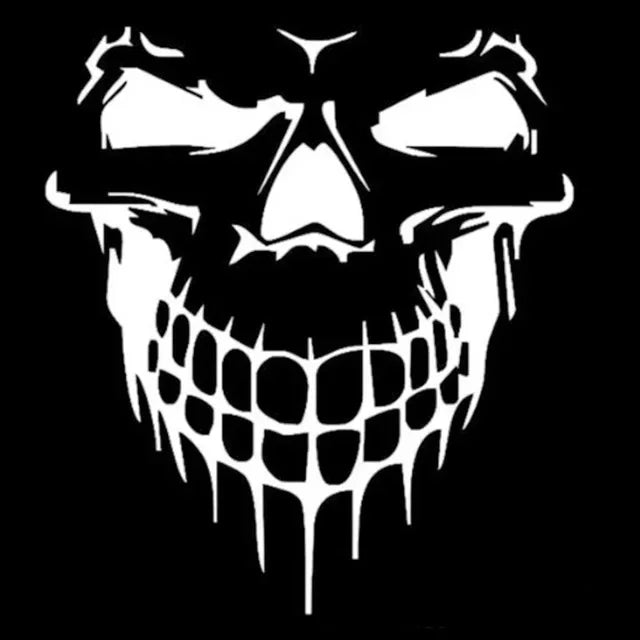1Pcs Skull Head Car Stickers and Decals Reflective Vinyl Car Styling Auto Engine Hood Door Window Car