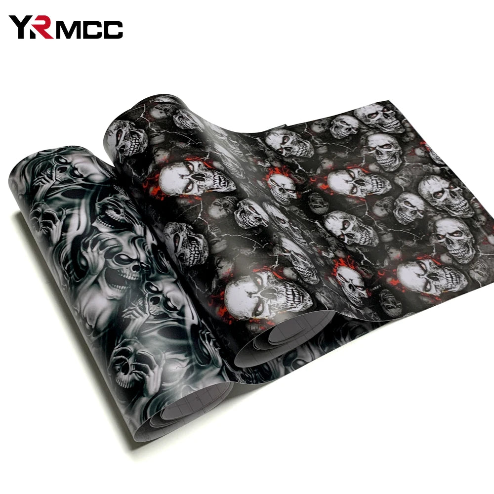Car Skull Cartoon Stickers Self-Adhesive Vinyl Wrap Car Body Film Waterproof Auto Decal Sticker for Motorcycle auto Accessories