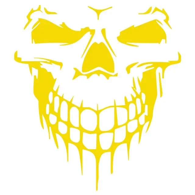 1Pcs Skull Head Car Stickers and Decals Reflective Vinyl Car Styling Auto Engine Hood Door Window Car