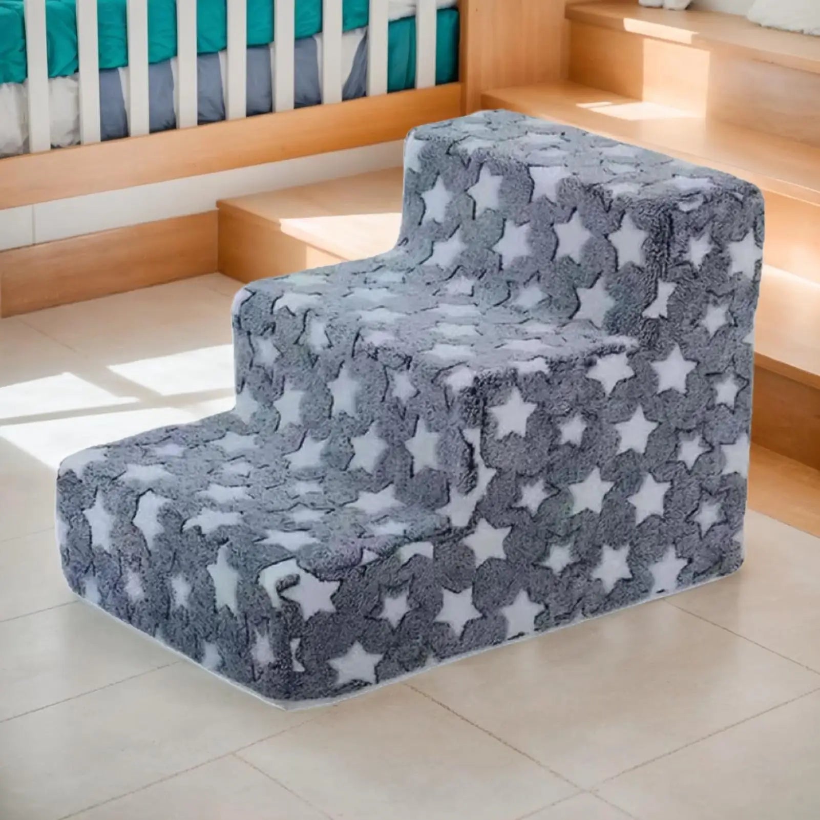 Dog Steps for Bed 3 Steps Non-Slip Cat Stairs Ramp for Couch Non-Slip Removable Cat Ladder Balanced Climbing Pet Ramp for Sofa
