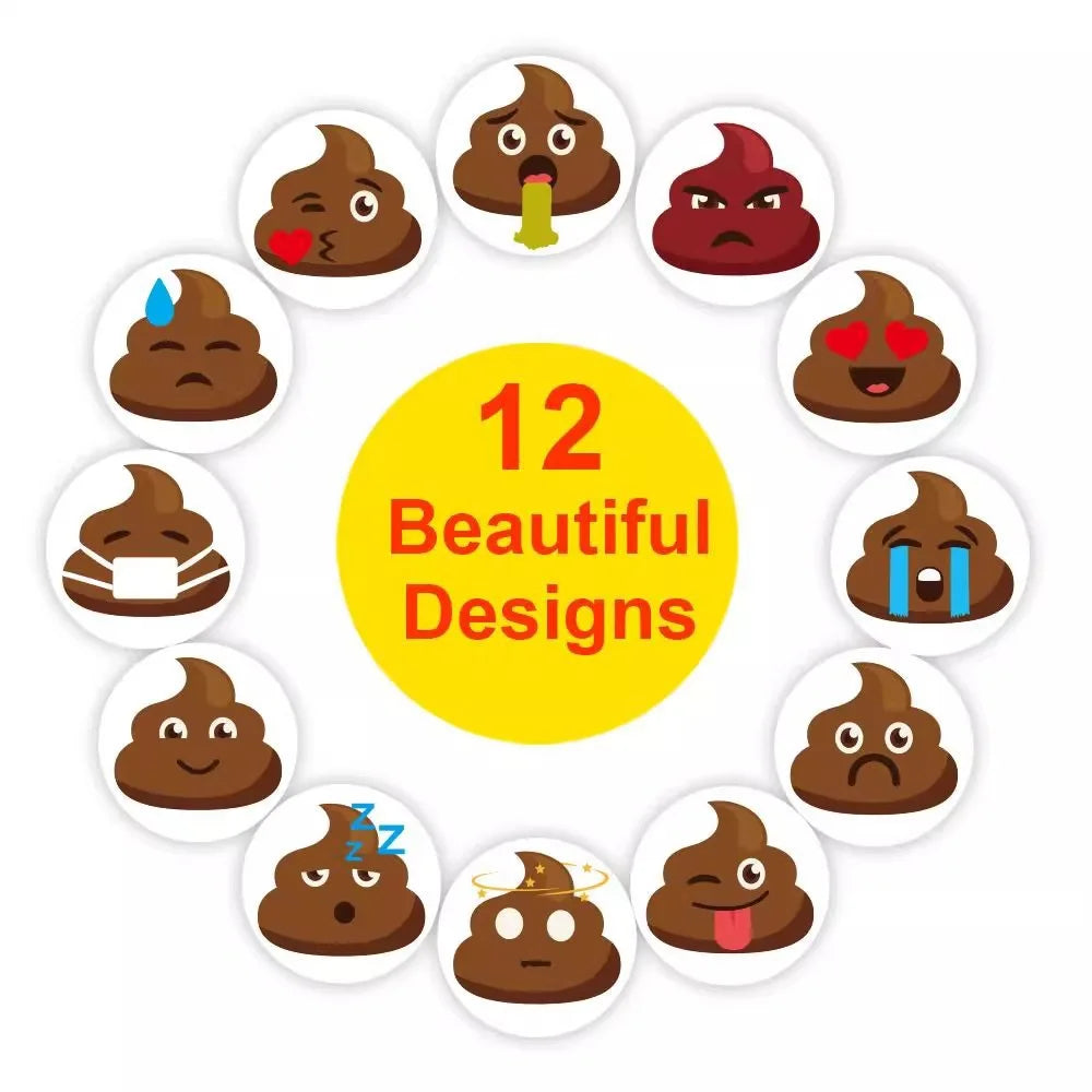 100-500pcs Funny Poop Cartoon Prank Meme Sticker for Phone Laptop Notebook DIY Decorative Decals Kids Toy Decor Waterproof