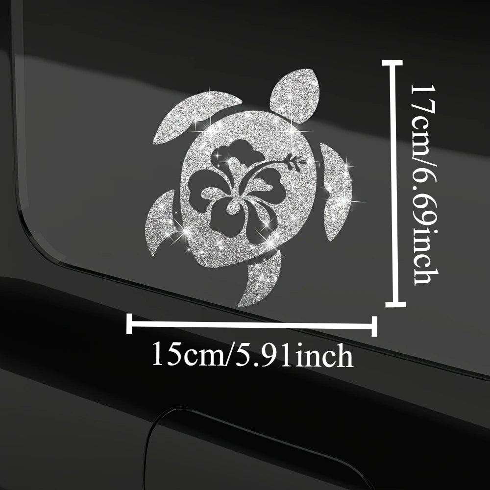 1PC Imitation Diamond Glitter Turtle Car Stickers Waterproof for Auto Window Refit Car Styling Funny Shiny Boat Vinyl Decals