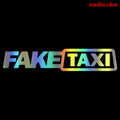 Universal FAKE TAXI Car Sticker Decal Emblem Self Adhesive Vinyl Car Decal Funny Auto Stickers Car Interior Accessories