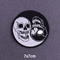 The Death Embroidery Iron On Patches For Clothing DIY Applique Patches On Clothes Skull Badges on backpack Jakcet