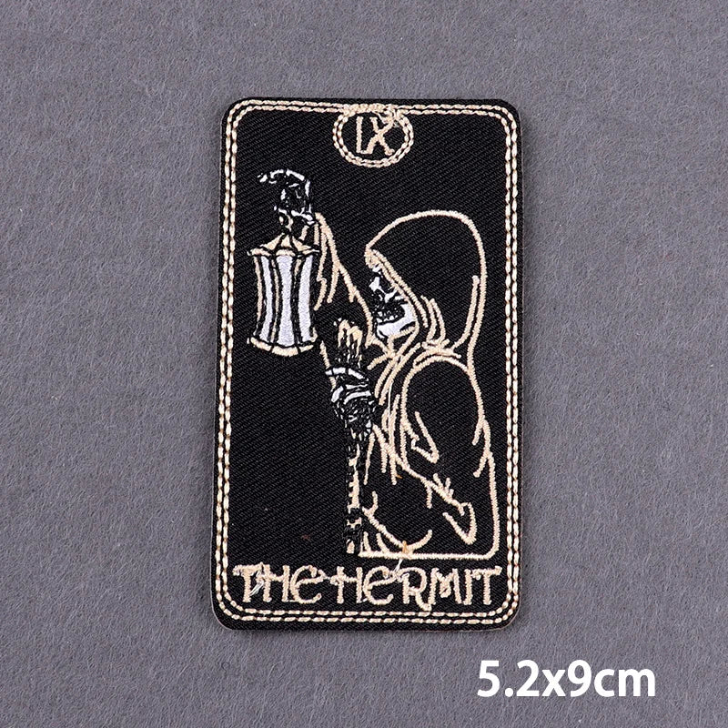 The Death Embroidery Iron On Patches For Clothing DIY Applique Patches On Clothes Skull Badges on backpack Jakcet