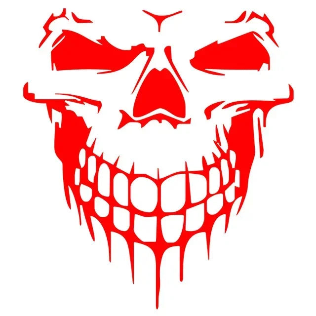 1Pcs Skull Head Car Stickers and Decals Reflective Vinyl Car Styling Auto Engine Hood Door Window Car