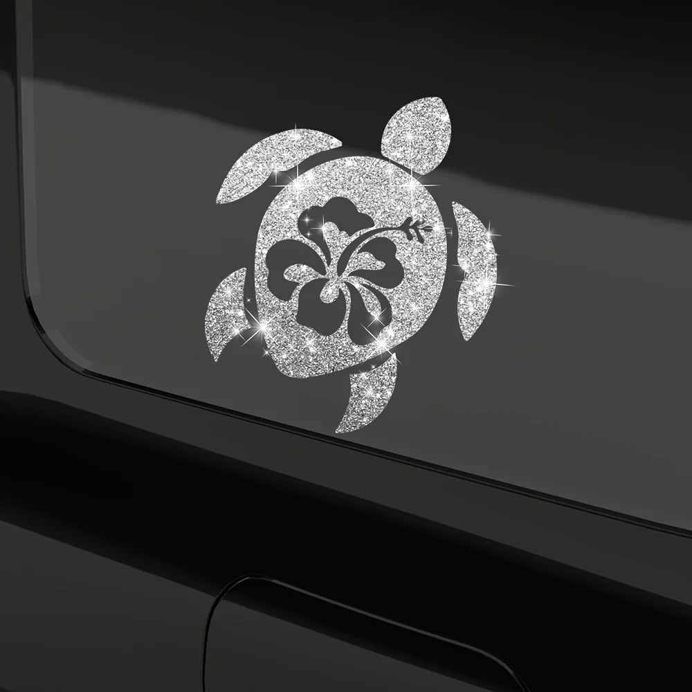 1PC Imitation Diamond Glitter Turtle Car Stickers Waterproof for Auto Window Refit Car Styling Funny Shiny Boat Vinyl Decals