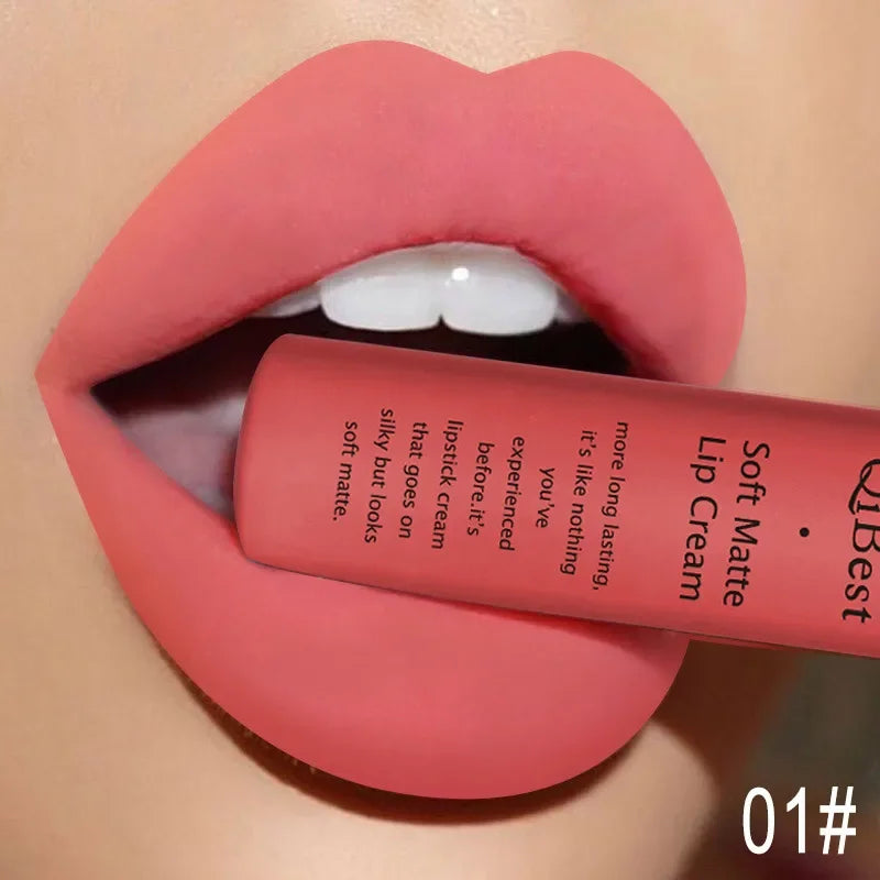 Matte Liquid Lipstick Waterproof Long Lasting Sexy Velvet Lip Gloss Nude Pigment Red Black Women Beauty Makeup Cosmetics