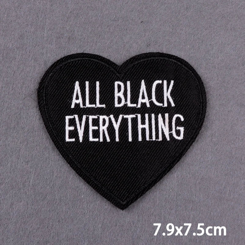 The Death Embroidery Iron On Patches For Clothing DIY Applique Patches On Clothes Skull Badges on backpack Jakcet