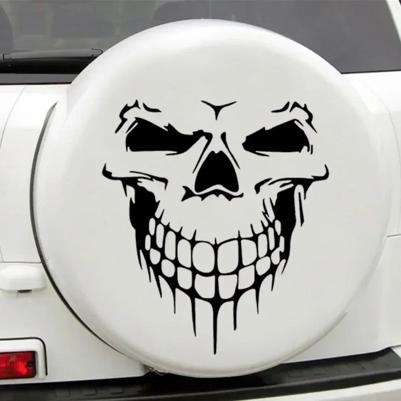 1Pcs Skull Head Car Stickers and Decals Reflective Vinyl Car Styling Auto Engine Hood Door Window Car