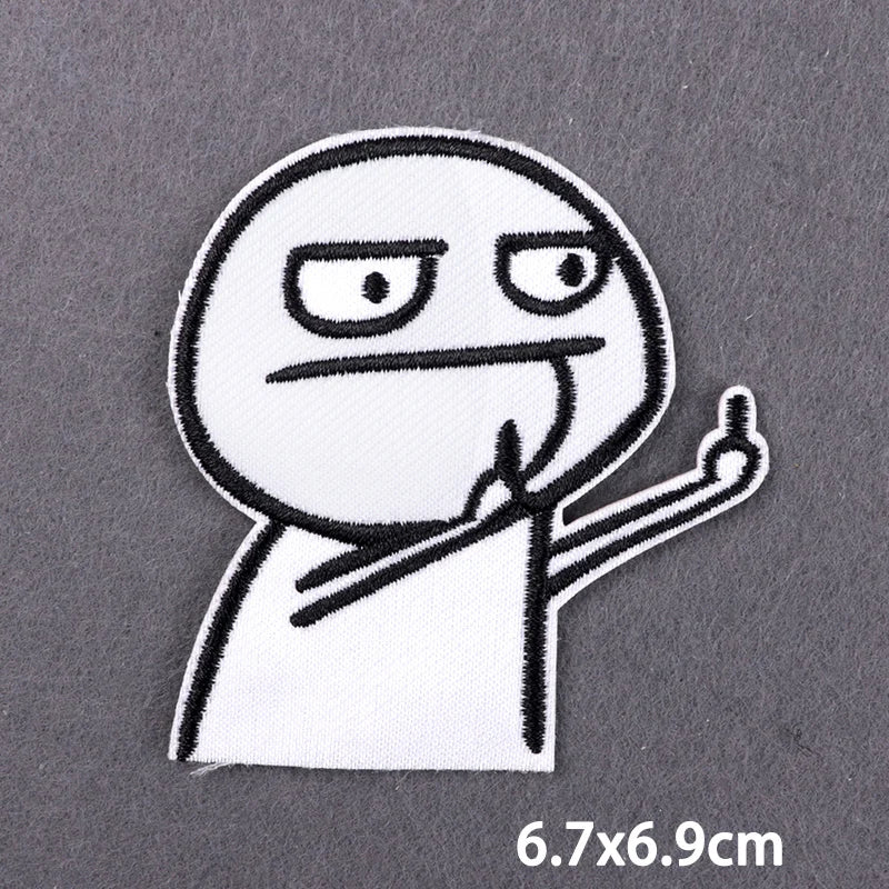 The Death Embroidery Iron On Patches For Clothing DIY Applique Patches On Clothes Skull Badges on backpack Jakcet